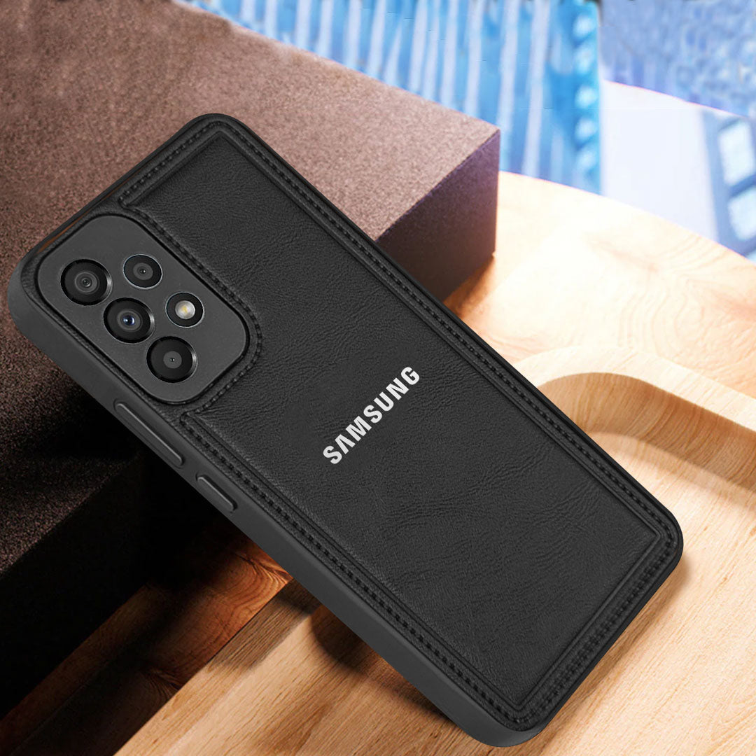 Samsung Galaxy A73 5G Vintage Leather Stitched Protective Back Case