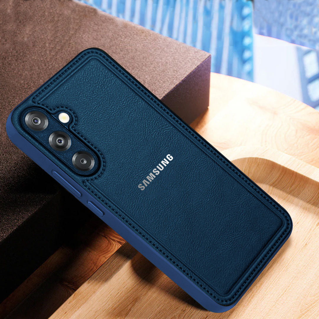 Samsung Galaxy A16 5G Vintage Leather Stitched Protective Back Case