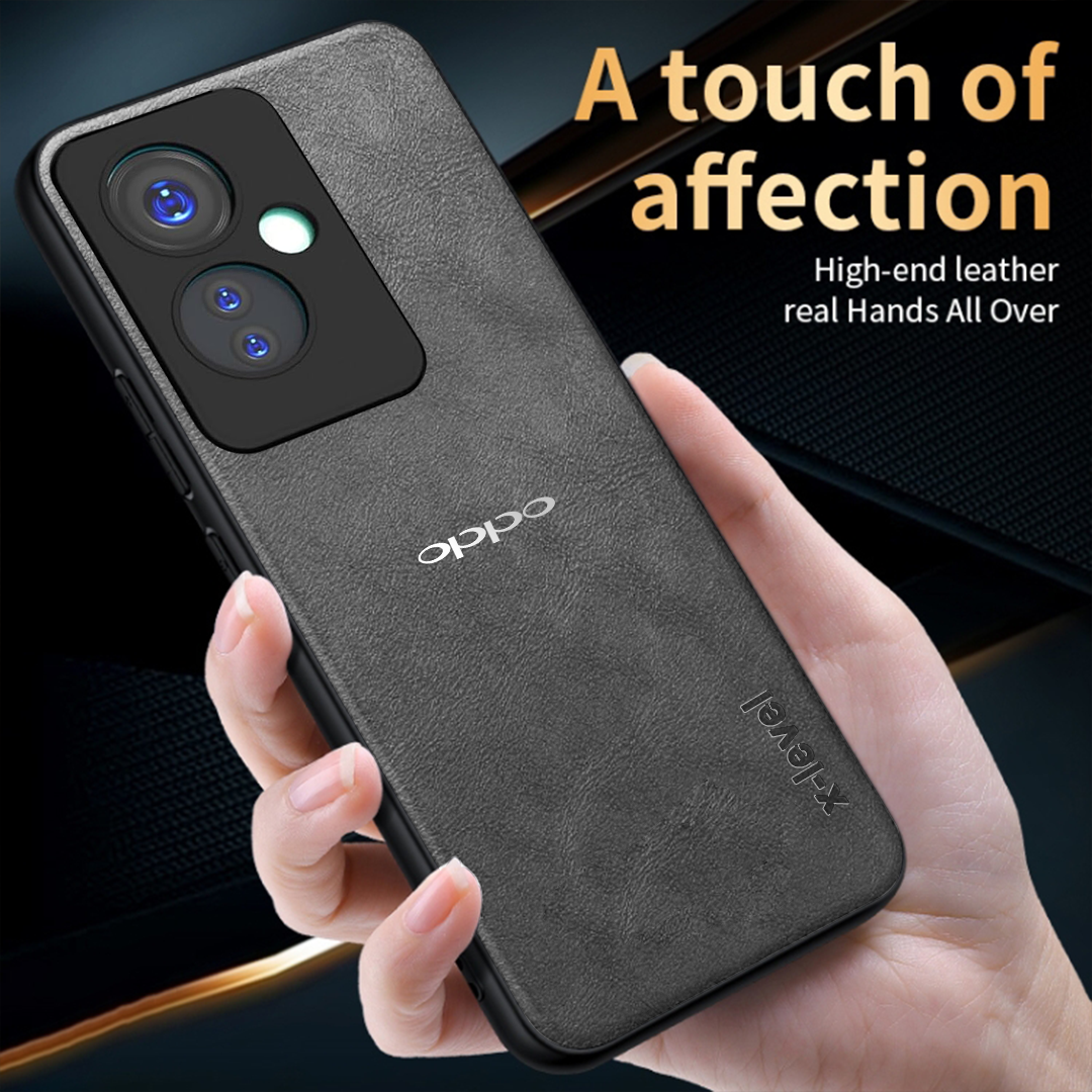 OPPO F25 Pro 5G Business Style PU LEATHER PROTECTIVE BACK CASE WITH CAMERA PROTECTION