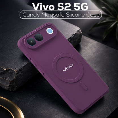 VIVO S2 5G Candy Silicone Luxury Matte Back Cover with Camera  Protection