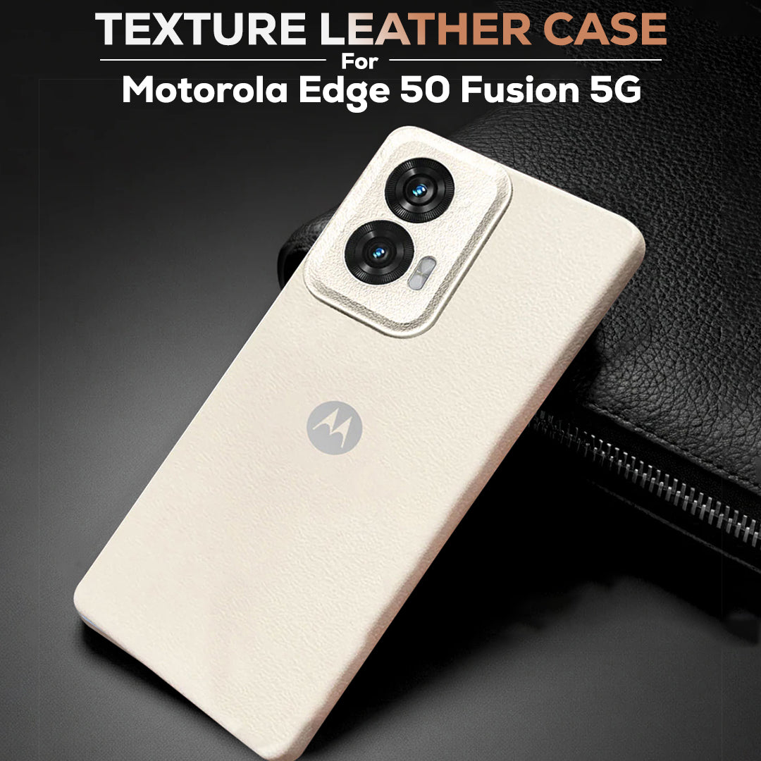MOTO EDGE 50 FUSION 5G Solid Color Leather Texture Matte Phone Back Case