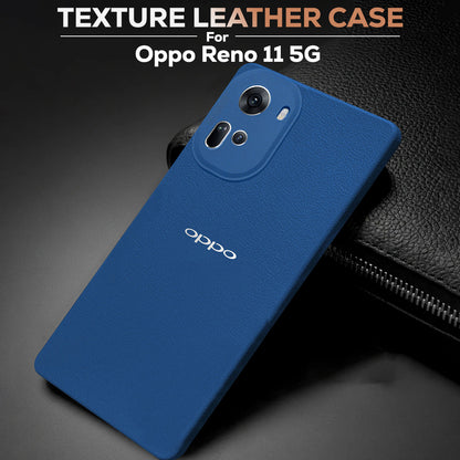 Oppo Reno 11 5G Solid Color Leather Texture Matte Phone Back Case