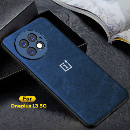 ONEPLUS 13 5G Business Style PU LEATHER PROTECTIVE BACK CASE WITH CAMERA PROTECTION
