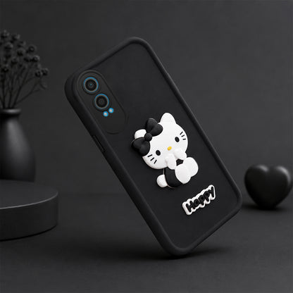 ONEPLUS NORD CE 4 LITE 5G Soft Silicone 3D Hello Kitty character design Back Case with Camera Protection