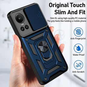 OPPO RENO 10 PRO 5G Armor Military-grade Case With Sliding Camera Cover & 360 Kickstand