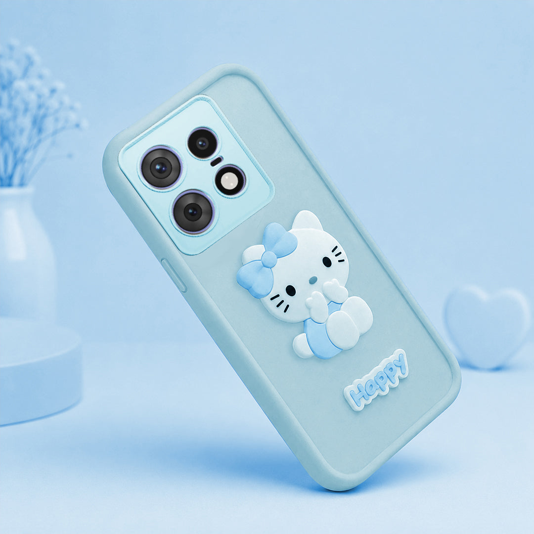 MOTOROLA EDGE 50 PRO 5G Soft Silicone 3D Hello Kitty character design Back Case with Camera Protection