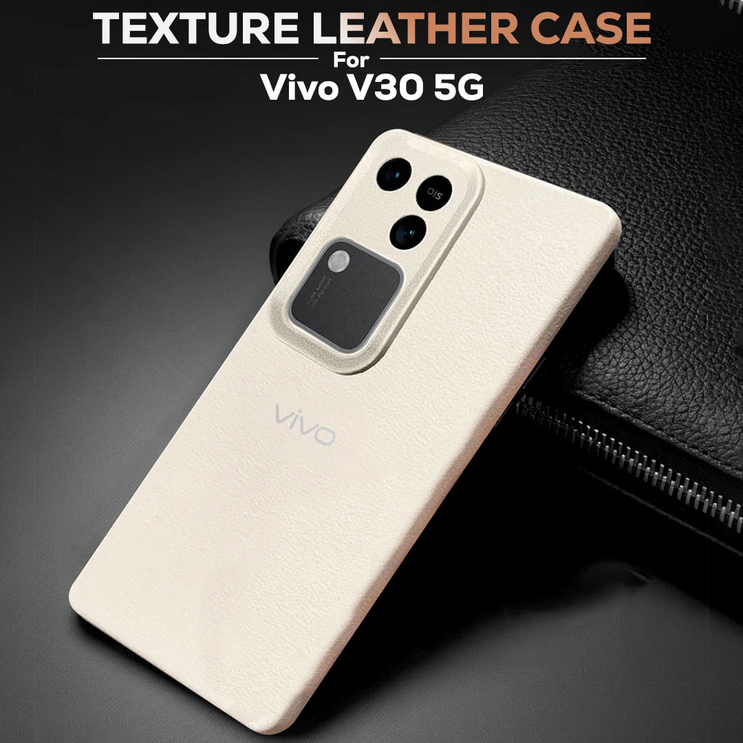 Vivo V30 5G Solid Color Leather Texture Matte Phone Back Case