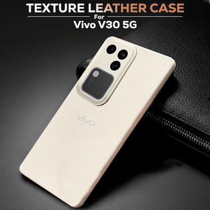 Vivo V30 5G Solid Color Leather Texture Matte Phone Back Case