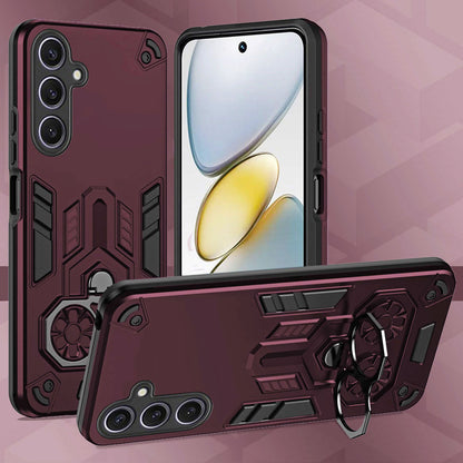 Samsung S24 5G Armor knight Series Camera Protection 2 in 1 Shockproof Phone Cover with Kickstand