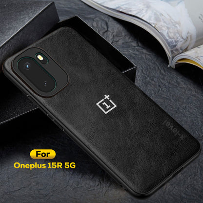 ONEPLUS 15r 5G Business Style PU LEATHER PROTECTIVE BACK CASE WITH CAMERA PROTECTION