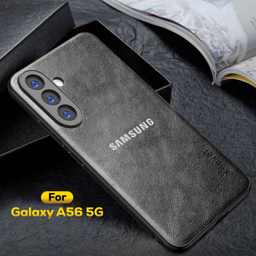 GALAXY A56 5G  Business Style PU LEATHER PROTECTIVE BACK CASE WITH CAMERA PROTECTION