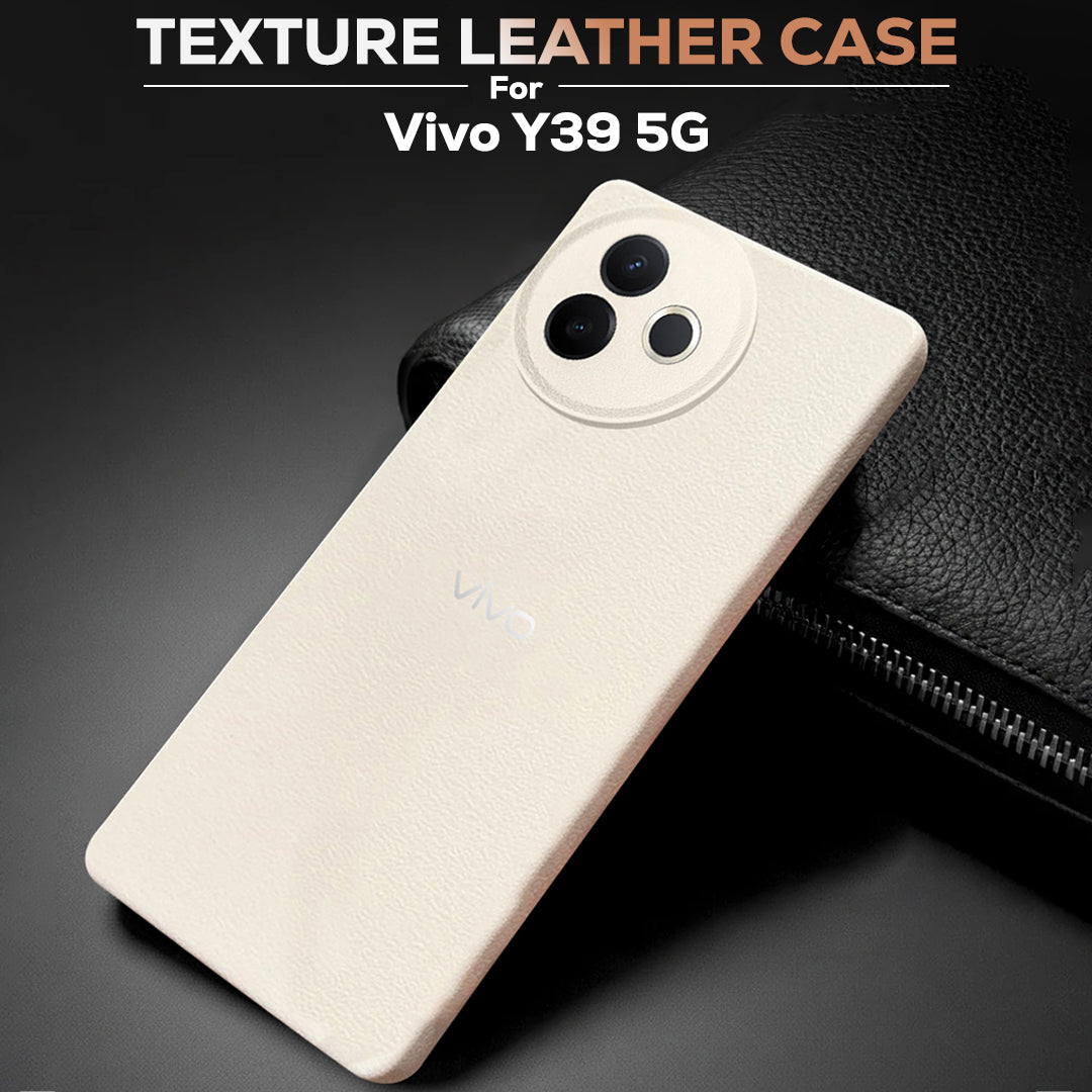 VIVO Y39 5G Solid Color Leather Texture Matte Phone Back Case