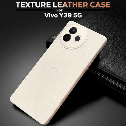 VIVO Y39 5G Solid Color Leather Texture Matte Phone Back Case