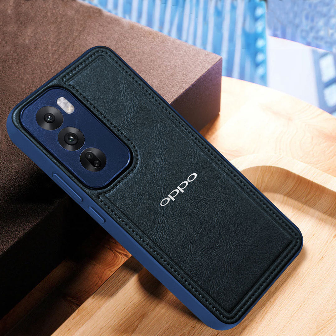 OPPO RENO 12/12 PRO 5G Vintage Leather Stitched Protective Back Case