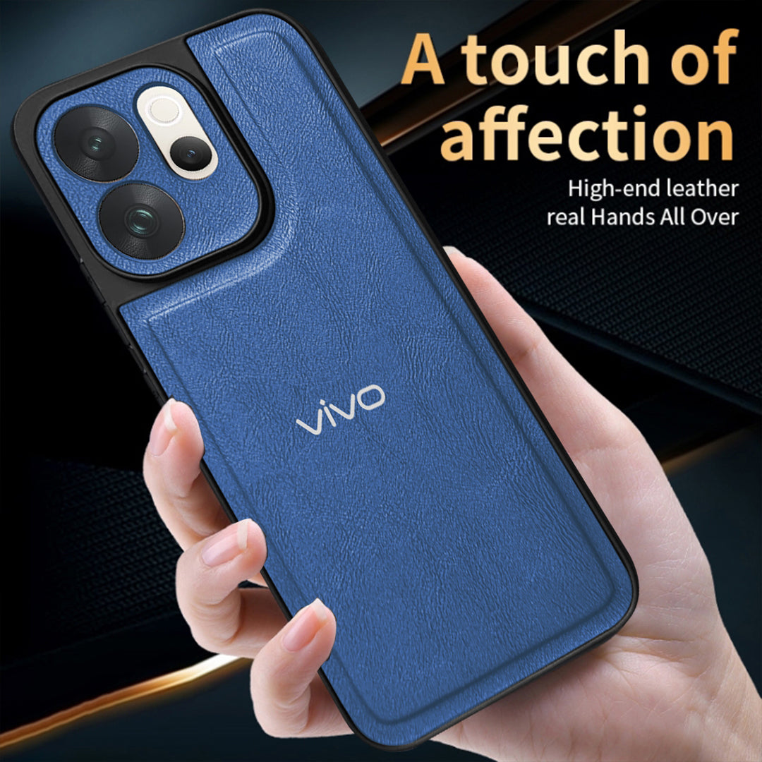 VIVO V70 5G Silicone Leather Back Cover - High Quality Protective Camera Lens Shield Case