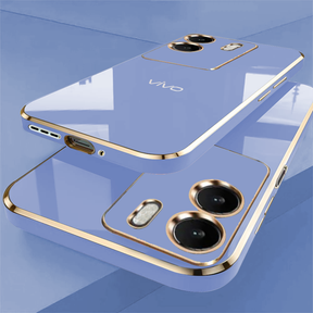 VIVO V29E 5G ULTRA-SHINE GOLD ELECTROPLATED LUXURIOUS  BACK CASE WITH CAMERA PROTECTION