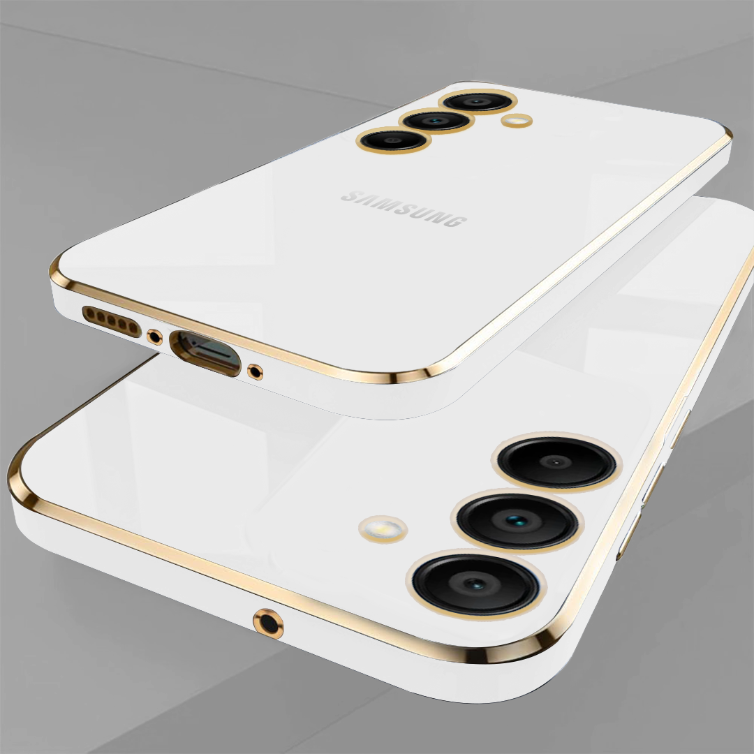 GALAXY A35 5G ULTRA-SHINE GOLD ELECTROPLATED LUXURIOUS  BACK CASE WITH CAMERA PROTECTION