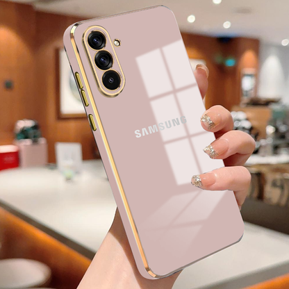 SAMSUNG GALAXY A17 5G ULTRA-SHINE GOLD ELECTROPLATED LUXURIOUS BACK CASE WITH CAMERA PROTECTION