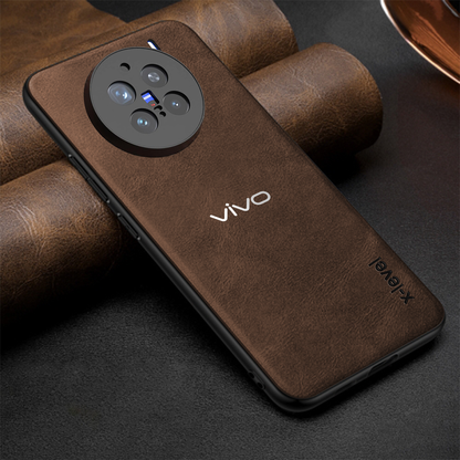 VIVO X200 PRO 5G  Business Style  PU LEATHER PROTECTIVE BACK CASE WITH CAMERA PROTECTION