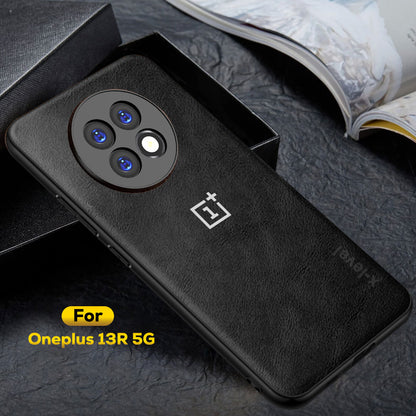 ONEPLUS 13R 5G Business Style PU LEATHER PROTECTIVE BACK CASE WITH CAMERA PROTECTION