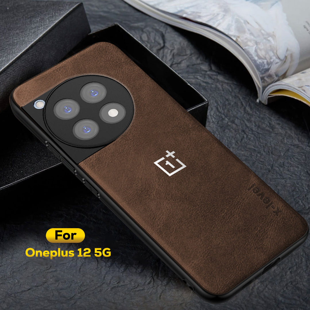 ONEPLUS 12 5G VINTAGE PU LEATHER PROTECTIVE BACK CASE