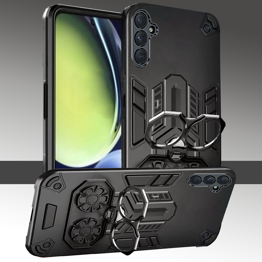 Samsung S24 5G Armor knight Series Camera Protection 2 in 1 Shockproof Phone Cover with Kickstand