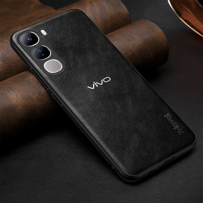 VIVO Y400 5G Business Style PU LEATHER PROTECTIVE BACK CASE WITH CAMERA PROTECTION