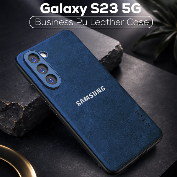 GALAXY S23 5G  Business Style  PU LEATHER PROTECTIVE BACK CASE WITH CAMERA PROTECTION