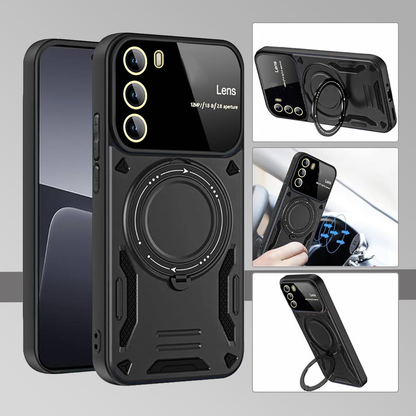Oppo Reno 12 PRO 5G Heavy Duty Rugged Shockproof Camera Lens Protector Phone Cover with Kickstand