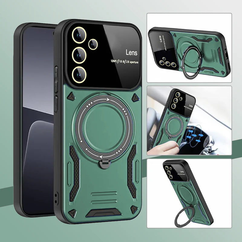 SAMSUNG GALAXY A17 5G Heavy Duty Rugged Shockproof Camera Lens Protector Phone Cover with Kickstand