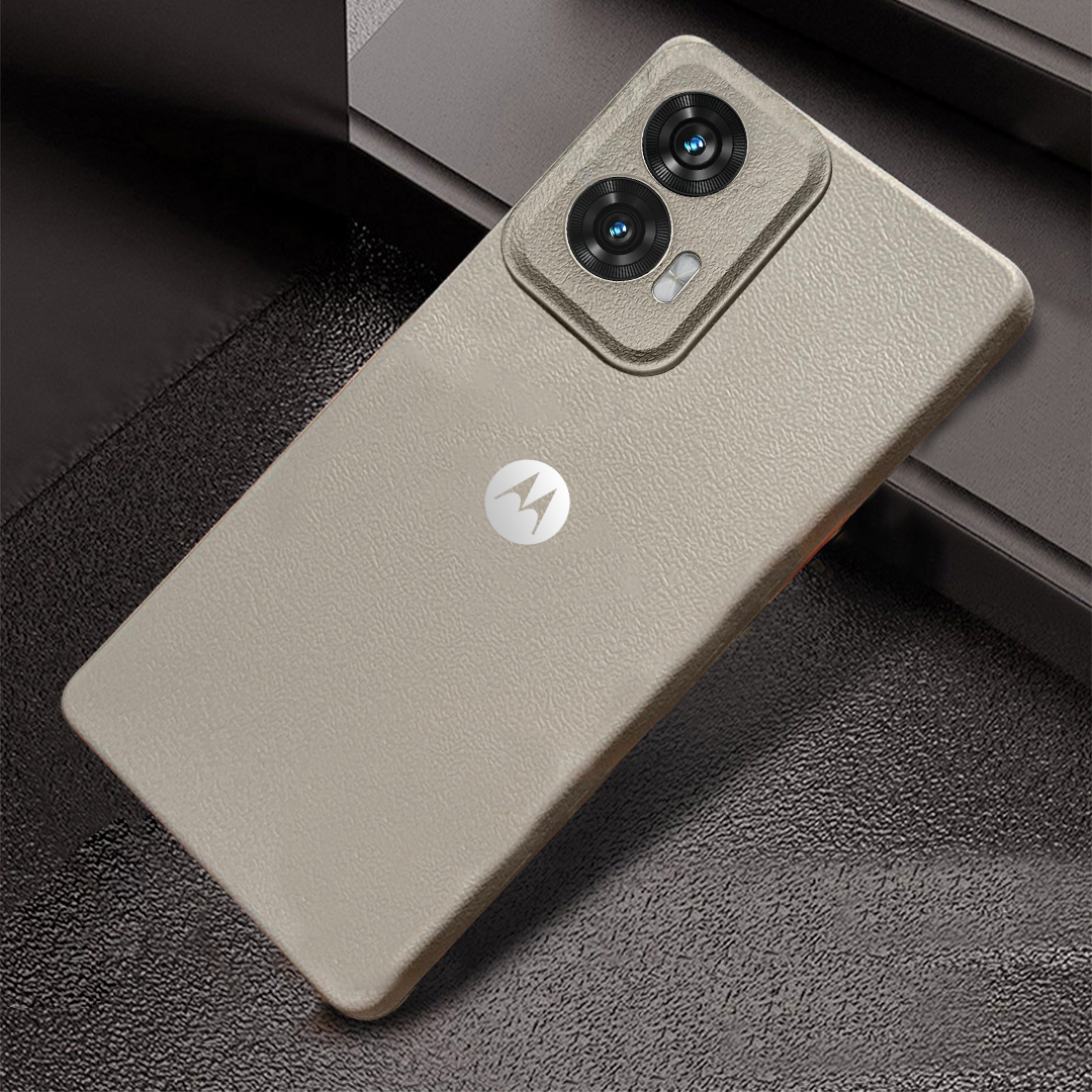 MOTO EDGE 50 FUSION 5G Solid Color Leather Texture Matte Phone Back Case