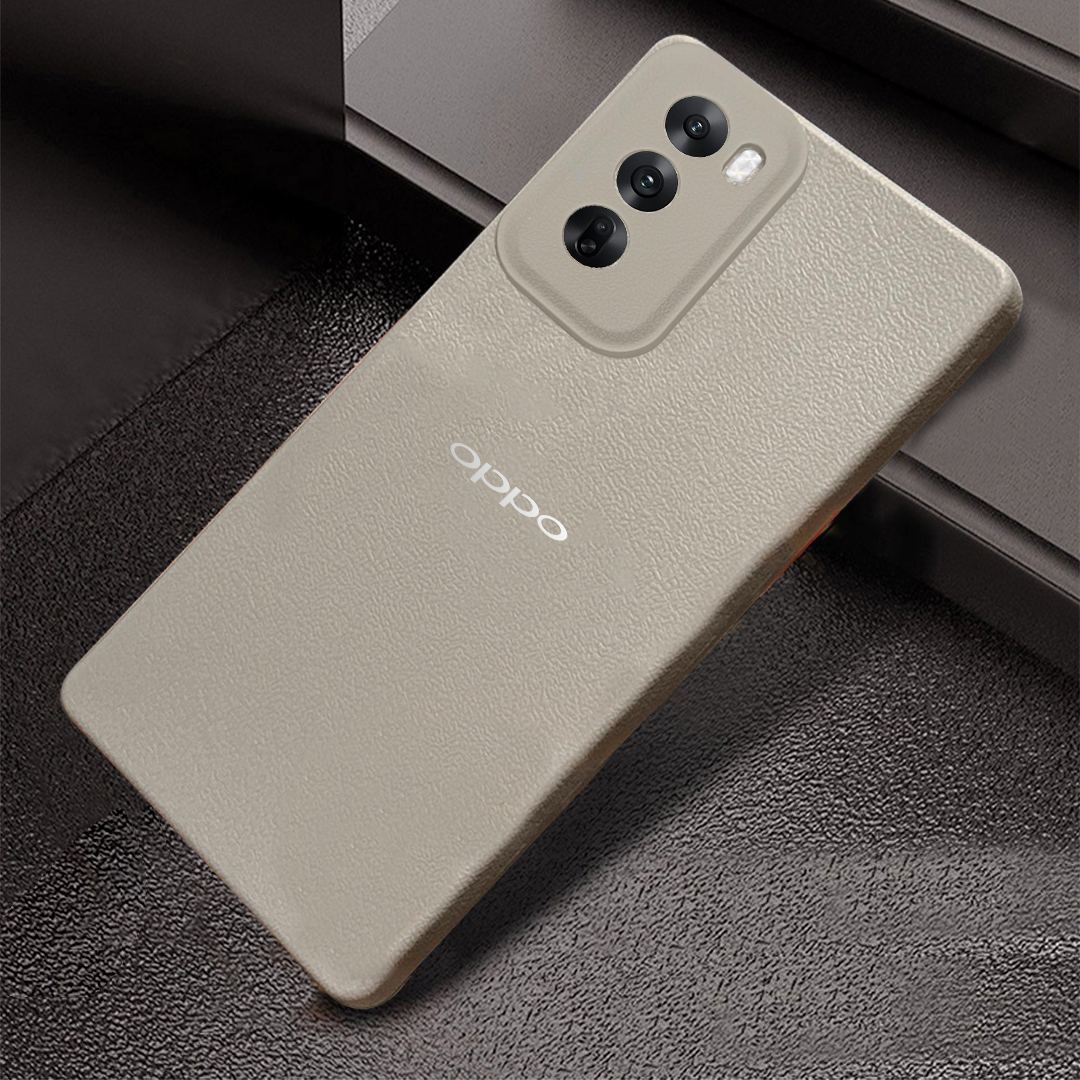 Oppo Reno 12 PRO 5G Solid Color Leather Texture Matte Phone Back Case