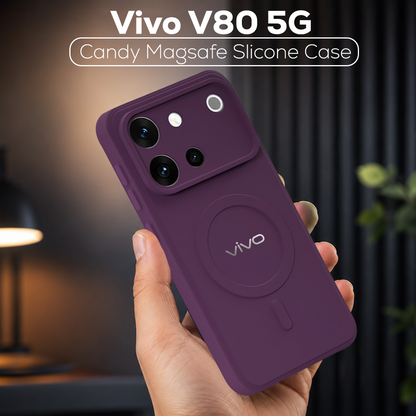 VIVO V80 5G Candy Silicone Luxury Matte Back Cover with Camera  Protection