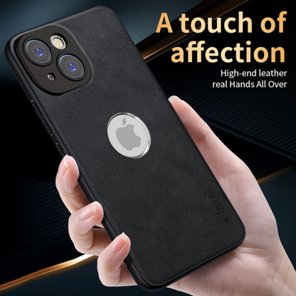 IPHONE 14 5G Business Style PU LEATHER PROTECTIVE BACK CASE WITH CAMERA PROTECTION
