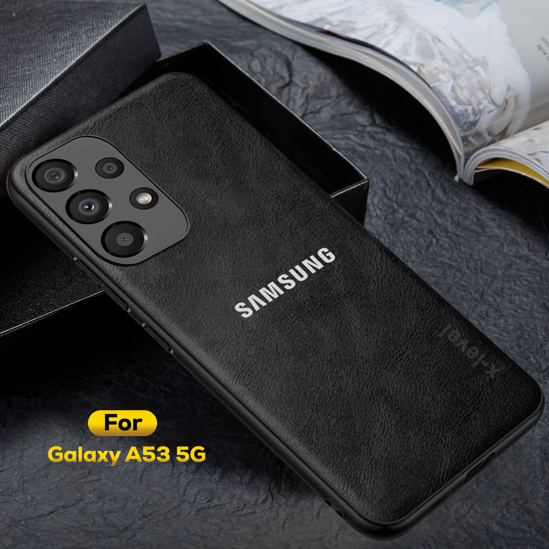 GALAXY A53 5G  Business Style PU LEATHER PROTECTIVE BACK CASE WITH CAMERA PROTECTION