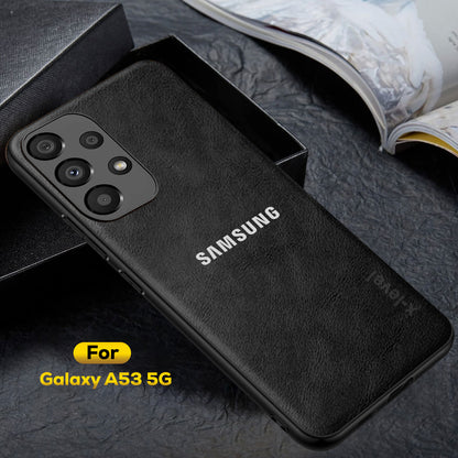 GALAXY A53 5G  Business Style PU LEATHER PROTECTIVE BACK CASE WITH CAMERA PROTECTION