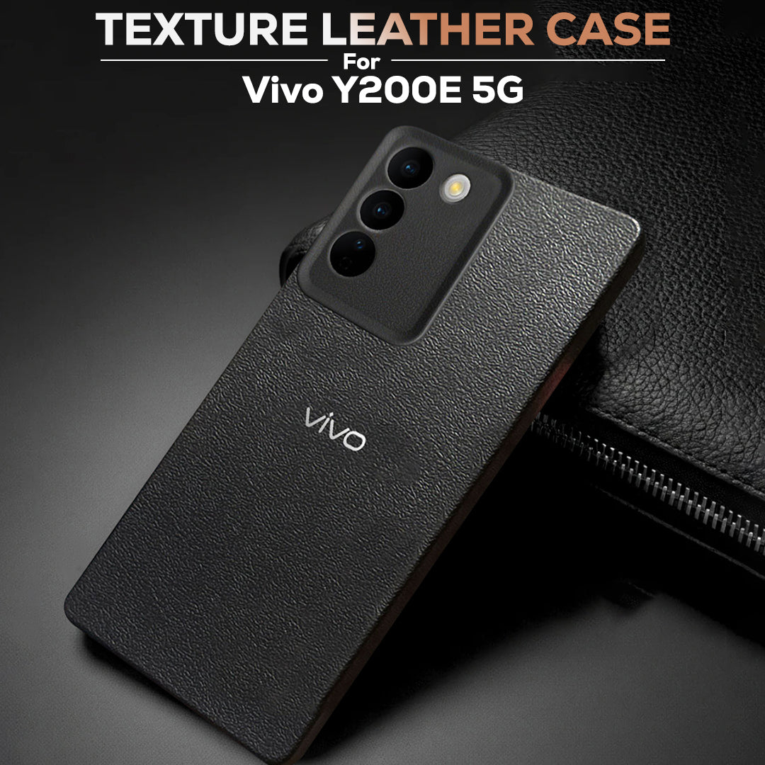 VIVO Y200e 5G Solid Color Leather Texture Matte Phone Back Case