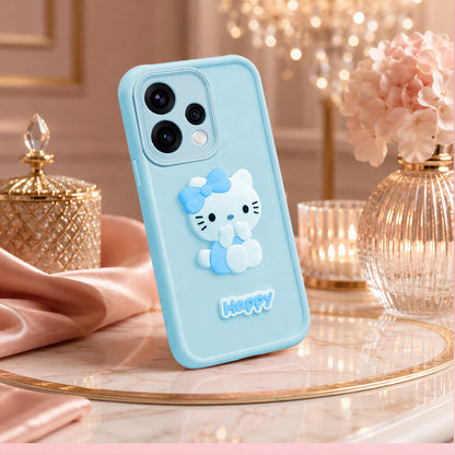 OPPO RENO 15 5G Soft Silicone 3D Hello Kitty character design Back Case with Camera Protection