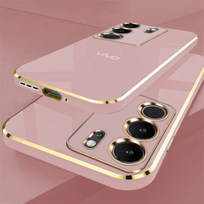 VIVO V29 5G ULTRA-SHINE GOLD ELECTROPLATED LUXURIOUS  BACK CASE WITH CAMERA PROTECTION