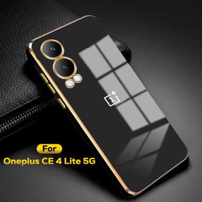 ONEPLUS NORD CE 4 LITE 5G ULTRA-SHINE GOLD ELECTROPLATED LUXURIOUS  BACK CASE WITH CAMERA PROTECTION