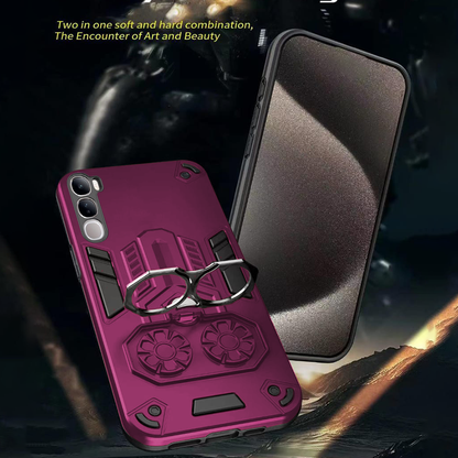 Vivo Y300 5G Armor knight Series Camera Protection 2 in 1 Shockproof Phone Cover with Kickstand