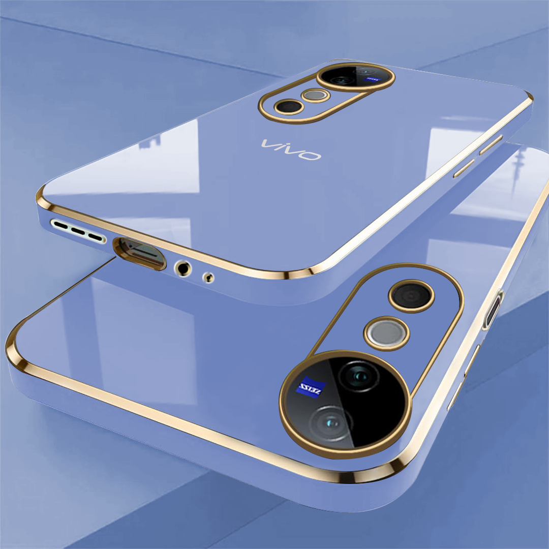 VIVO V40/V40 PRO 5G ULTRA-SHINE GOLD ELECTROPLATED LUXURIOUS  BACK CASE WITH CAMERA PROTECTION