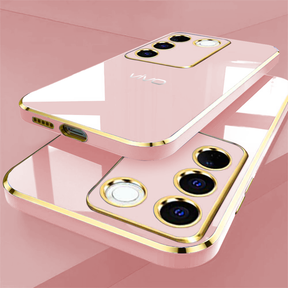 VIVO T3 5G ULTRA-SHINE GOLD ELECTROPLATED LUXURIOUS  BACK CASE WITH CAMERA PROTECTION