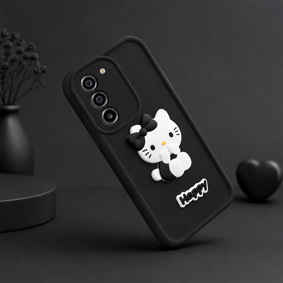 Samsung Galaxy S21 FE 5G Soft Silicone 3D Hello Kitty character design Back Case with Camera Protection