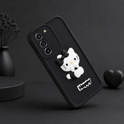 Samsung Galaxy S21 FE 5G Soft Silicone 3D Hello Kitty character design Back Case with Camera Protection