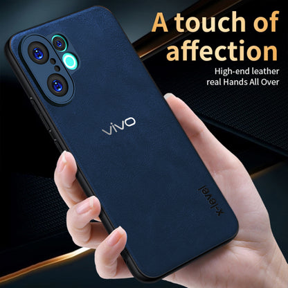VIVO X200 FE 5G Business Style PU LEATHER PROTECTIVE BACK CASE WITH CAMERA PROTECTION