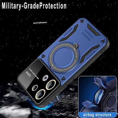 Oppo Reno 13 PRO 5G Heavy Duty Rugged Shockproof Camera Lens Protector Phone Cover with Kickstand