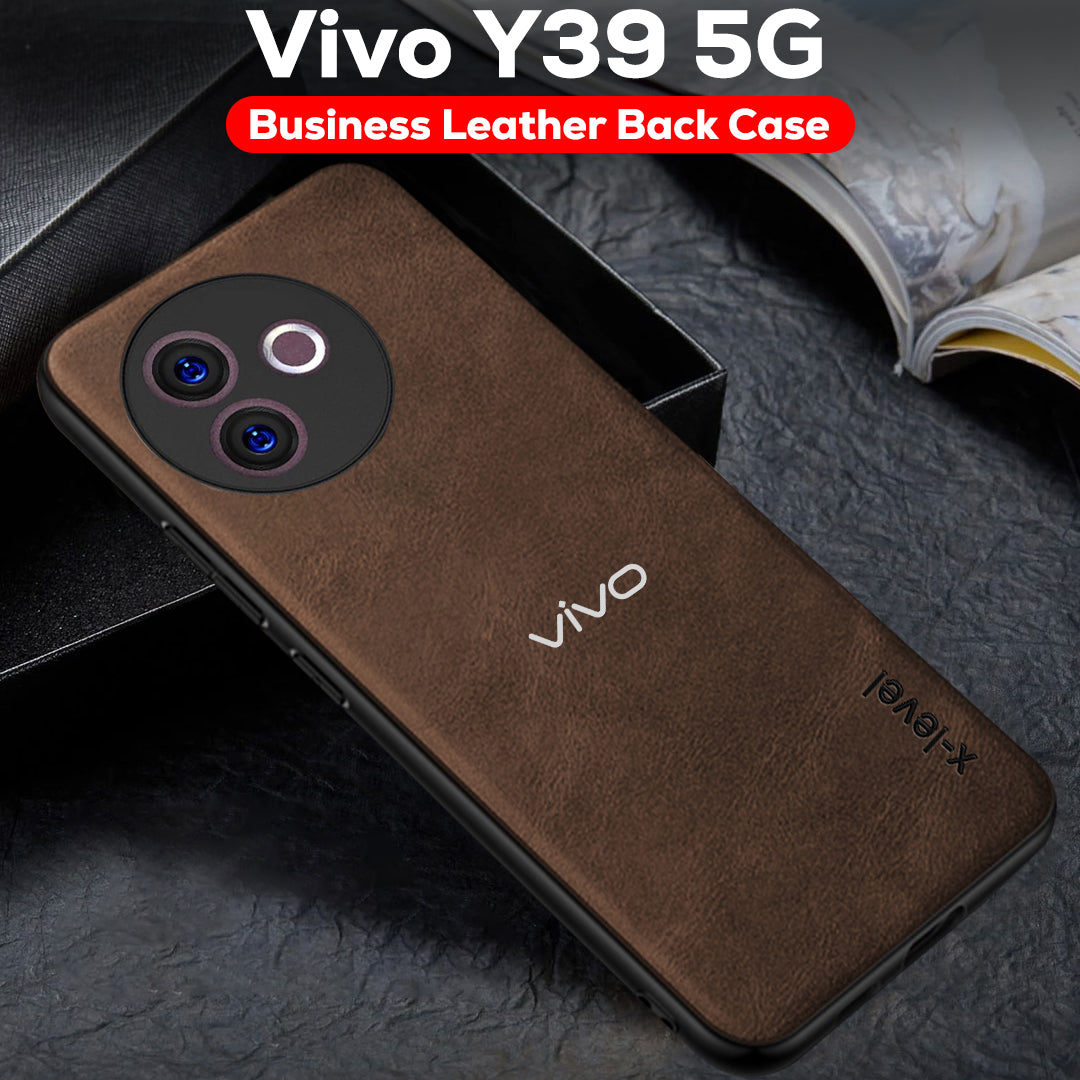 VIVO Y39 5G  Business Style  PU LEATHER PROTECTIVE BACK CASE WITH CAMERA PROTECTION