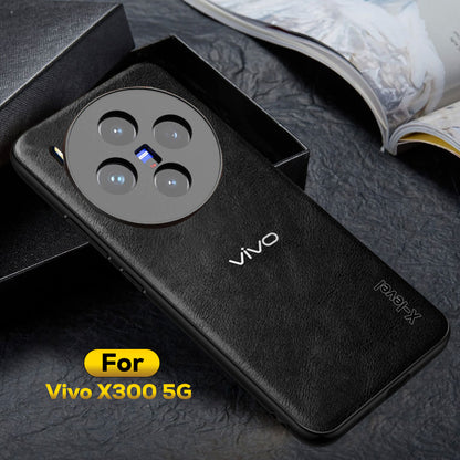 VIVO X300 5G  Business Style PU LEATHER PROTECTIVE BACK CASE WITH CAMERA PROTECTION