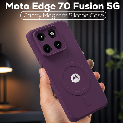 MOTO EDGE 70 FUSION 5G Candy Silicone Luxury Matte Back Cover with Camera Protection